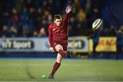 17 February 2018; Ian Keatley of Munster kicks a penalty during the Guinness PRO14 Round 15 match between Cardiff Blues and Munster at Cardiff Arms Park in Cardiff. Photo by Ben Evans/Sportsfile