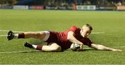 17 February 2018; Stephen Fitzgerald of Munster goes over to score his side's first try during the Guinness PRO14 Round 15 match between Cardiff Blues and Munster at Cardiff Arms Park in Cardiff. Photo by Ben Evans/Sportsfile