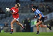 10 February 2018; Orla Finn of Cork in action against Olwen Carey of Dublin during the Lidl Ladies Football National League Division 1 match between Dublin and Cork at Croke Park in Dublin. Photo by Piaras Ó Mídheach/Sportsfile