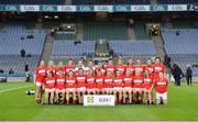 10 February 2018; The Cork squad before the Lidl Ladies Football National League Division 1 match between Dublin and Cork at Croke Park in Dublin. Photo by Piaras Ó Mídheach/Sportsfile