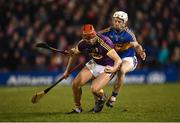 17 February 2018; Paul Morris of Wexford in action against Sean O'Brien of Tipperary during the Allianz Hurling League Division 1A Round 3 match between Tipperary and Wexford at Semple Stadium in Thurles, Tipperary. Photo by Stephen McCarthy/Sportsfile
