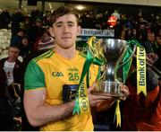 17 February 2018; Hugh McFadden of Donegal holds the Dr McKenna Cup after the Bank of Ireland Dr. McKenna Cup Final match between Tyrone and Donegal at the Athletic Grounds in Armagh. Photo by Oliver McVeigh/Sportsfile