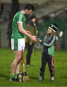 17 February 2018; Limerick captain Declan Hannon signs an autograph for a young supporter after the Allianz Hurling League Division 1B Round 3 match between Limerick and Dublin at the Gaelic Grounds in Limerick. Photo by Diarmuid Greene/Sportsfile