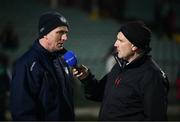 17 February 2018; Limerick manager John Kiely is interviewed by Martin Kiely of RTE after the Allianz Hurling League Division 1B Round 3 match between Limerick and Dublin at the Gaelic Grounds in Limerick. Photo by Diarmuid Greene/Sportsfile