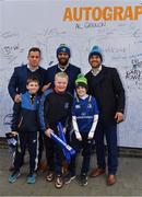 17 February 2018; Leinster players Bryan Byrne, Isa Nacewa and Jamison Gibson-Park meet fans in Autograph Alley ahead of Guinness PRO14 Round 15 match between Leinster and Scarlets at the RDS Arena in Dublin. Photo by Brendan Moran/Sportsfile