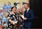 17 February 2018; The Ladies Gaelic Football Association has announced details of the inaugural LGFA Volunteer of the Year awards. Administrators, coaches and media were among those honoured across seven categories, and the awards were presented at Croke Park on Saturday, February 17. Siobhan Condon, Munster LGFA Secretary, Committee Officer of the Year Award Winner, speaking with Jackie Cahill, LGFA Commercial and Communications Manager after accepting her award. Croke Park, Dublin. Photo by Piaras Ó Mídheach/Sportsfile