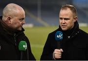 17 February 2018; eir Sport analysts Tommy Walsh, right, and Anthony Daly prior to the Allianz Hurling League Division 1A Round 3 match between Tipperary and Wexford at Semple Stadium in Thurles, Tipperary. Photo by Stephen McCarthy/Sportsfile