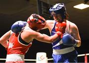 17 February 2018; Ciara Sheedy, Ardnaree, Co. Mayo, right, in action against Grainne Walsh, Sparticus, Tullamore, Co. Offaly, during their bout at the 2018 IABA Elite Boxing Championships Semi-Finals at the National Stadium in Dublin. Photo by Barry Cregg/Sportsfile