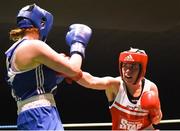 17 February 2018; Ciara Sheedy, Ardnaree, Co. Mayo, left, in action against Grainne Walsh, Sparticus, Tullamore, Co. Offaly, during their bout at the 2018 IABA Elite Boxing Championships Semi-Finals at the National Stadium in Dublin. Photo by Barry Cregg/Sportsfile