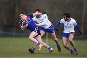 17 February 2018; Conor Murray of Waterford Institute of Technology in action against Matthew O'Sullivan of Mary Immaculate College Limerick during the Electric Ireland HE GAA Trench Cup Final match between Waterford Institute of Technology and Mary Immaculate College Limerick at Santry Avenue in Dublin. Photo by Daire Brennan/Sportsfile