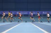 18 February 2018; A general view of the Senior Men's 3000m during the Irish Life Health National Senior Indoor Athletics Championships at the National Indoor Arena in Abbotstown, Dublin. Photo by Eóin Noonan/Sportsfile