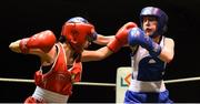 17 February 2018; Shannon Sweeney, St. Annes, County Mayo, right, in action against Courtney Daly, Crumlin, Dublin, during their bout at the 2018 IABA Elite Boxing Championships Semi-Finals at the National Stadium in Dublin. Photo by Barry Cregg/Sportsfile