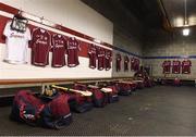 18 February 2018; Galway jerseys hang in the dressing room prior to the Allianz Hurling League Division 1B Round 3 match between Galway and Offaly at Pearse Stadium in Galway. Photo by Matt Browne/Sportsfile