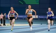 18 February 2018; Ciara Neville of Emerald AC, Co Limerick, competing in the Senior Womens 60m Heats during the Irish Life Health National Senior Indoor Athletics Championships at the National Indoor Arena in Abbotstown, Dublin. Photo by Sam Barnes/Sportsfile