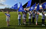 17 February 2018; The Bank of Ireland Mini team from Athy RFC, as flagbearers prior to the Guinness PRO14 Round 15 match between Leinster and Scarlets at the RDS Arena in Dublin. Photo by Brendan Moran/Sportsfile