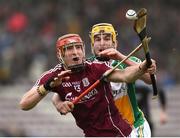 18 February 2018; Conor Whelan of Galway in action against Pat Camon of Offaly during the Allianz Hurling League Division 1B Round 3 match between Galway and Offaly at Pearse Stadium in Galway. Photo by Matt Browne/Sportsfile