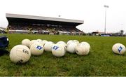 18 February 2018; A general view of the Kerry warm up balls before the Allianz Football League Division 1 Round 3 Refixture match between Monaghan and Kerry at Páirc Grattan in Inniskeen, Monaghan. Photo by Oliver McVeigh/Sportsfile