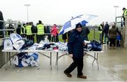 18 February 2018; Seamus McMeel of Club Monaghan selling merchandise before the game in the Allianz Football League Division 1 Round 3 Refixture match between Monaghan and Kerry at Páirc Grattan in Inniskeen, Monaghan. Photo by Oliver McVeigh/Sportsfile