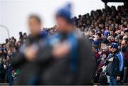 18 February 2018; Spectators support the 'Hand on Heart' campaign for a 24/7 cardiac care unit at University Hospital Waterford during the playing of the national anthem prior to the Allianz Hurling League Division 1A Round 3 match between Waterford and Kilkenny at Walsh Park in Waterford. Photo by Stephen McCarthy/Sportsfile