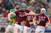 18 February 2018; Cathal Mannion of Galway in action against Ben Conneely of Offaly during the Allianz Hurling League Division 1B Round 3 match between Galway and Offaly at Pearse Stadium in Galway. Photo by Matt Browne/Sportsfile