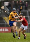 18 February 2018; David McInerney of Clare in action against Eoin Cadagon of Cork during the Allianz Hurling League Division 1A Round 3 match between Clare and Cork at Cusack Park in Ennis, Clare. Photo by Seb Daly/Sportsfile