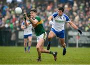 18 February 2018; Sean O'Se of Kerry in action against Drew Whylie of Monaghan during the Allianz Football League Division 1 Round 3 Refixture match between Monaghan and Kerry at Páirc Grattan in Inniskeen, Monaghan. Photo by Oliver McVeigh/Sportsfile