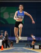 18 February 2018; Grace Furlong of Waterford A.C. competing in the Senior Women Triple Jump during the Irish Life Health National Senior Indoor Athletics Championships at the National Indoor Arena in Abbotstown, Dublin. Photo by Eóin Noonan/Sportsfile