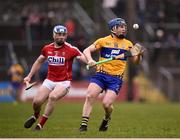 18 February 2018; Podge Collins of Clare in action against Sean O’Donoghue of Cork during the Allianz Hurling League Division 1A Round 3 match between Clare and Cork at Cusack Park in Ennis, Clare. Photo by Seb Daly/Sportsfile