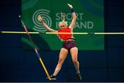 18 February 2018; Ellen McCartney of City of Lisburn AC, Co Down, on her way to winning the Senior Women Pole Vault during the Irish Life Health National Senior Indoor Athletics Championships at the National Indoor Arena in Abbotstown, Dublin. Photo by Sam Barnes/Sportsfile