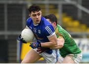 18 February 2018; Caoimhin O'Reilly of Cavan in action against Eamon Wallace of Meath during the Allianz Football League Division 2 Round 3 Refixture match between Cavan and Meath at Kingspan Breffni in Cavan.  Photo by Philip Fitzpatrick/Sportsfile