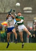 18 February 2018; Niall Kearns of Monaghan in action against Éanna Ó Conchúir of Kerry during the Allianz Football League Division 1 Round 3 Refixture match between Monaghan and Kerry at Páirc Grattan in Inniskeen, Monaghan. Photo by Oliver McVeigh/Sportsfile