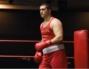 17 February 2018; Martin Keenan, Rathkeale, County Limerick during the 2018 IABA Elite Boxing Championships Semi-Finals at the National Stadium in Dublin. Photo by Barry Cregg/Sportsfile