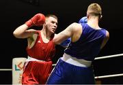 17 February 2018; Liam Greene, South Meath, County Meath, left, in action against Kevin Sheehy, St. Franics, Limerick during their bout at the 2018 IABA Elite Boxing Championships Semi-Finals at the National Stadium in Dublin. Photo by Barry Cregg/Sportsfile