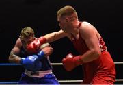 17 February 2018; Liam Greene, South Meath, Co. Meath, right, in action against Kevin Sheehy, St. Franics, Limerick during their bout at the 2018 IABA Elite Boxing Championships Semi-Finals at the National Stadium in Dublin. Photo by Barry Cregg/Sportsfile