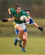 18 February 2018; Sarah Houlihan of Kerry in action against Josie Fitzpatrick of Monaghan during the Lidl Ladies Football National League Division 1 Round 3 refixture match between Monaghan and Kerry at IT Blanchardstown in Blanchardstown, Dublin. Photo by Piaras Ó Mídheach/Sportsfile