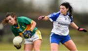 18 February 2018; Sarah Houlihan of Kerry in action against Josie Fitzpatrick of Monaghan during the Lidl Ladies Football National League Division 1 Round 3 refixture match between Monaghan and Kerry at IT Blanchardstown in Blanchardstown, Dublin. Photo by Piaras Ó Mídheach/Sportsfile