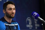 19 February 2018; Barry Daly during a Leinster Rugby press conference at Leinster Rugby Headquarters in UCD, Dublin. Photo by Stephen McCarthy/Sportsfile