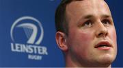 19 February 2018; Ed Byrne during a Leinster Rugby press conference at Leinster Rugby Headquarters in UCD, Dublin. Photo by Stephen McCarthy/Sportsfile