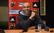 19 February 2018; Simon Zebo during a Munster Rugby press conference at the University of Limerick in Limerick. Photo by Diarmuid Greene/Sportsfile
