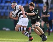 19 February 2018; James Gleeson of Belvedere College in action against Dylan Morrissey of Newbridge College during the Bank of Ireland Leinster Schools Senior Cup Round 2 match between Belvedere College and Newbridge College at Donnybrook Stadium in Dublin. Photo by Sam Barnes/Sportsfile