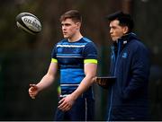 19 February 2018; Garry Ringrose and Leinster sports scientist Peter Tierney during a Leinster Rugby training session at Leinster Rugby Headquarters in UCD, Dublin. Photo by Stephen McCarthy/Sportsfile
