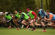 19 February 2018; Darren Sweetnam, Simon Zebo, Dan Goggin, Tyler Bleyendaal, Dave O'Callaghan and Chris Cloete during Munster Rugby squad training at the University of Limerick in Limerick. Photo by Diarmuid Greene/Sportsfile