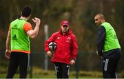 19 February 2018; Defence coach JP Ferreira with Alex Wootton and Simon Zebo during Munster Rugby squad training at the University of Limerick in Limerick. Photo by Diarmuid Greene/Sportsfile