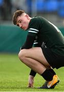 19 February 2018; Con Creedon of Newbridge College dejected following the Bank of Ireland Leinster Schools Senior Cup Round 2 match between Belvedere College and Newbridge College at Donnybrook Stadium in Dublin. Photo by Sam Barnes/Sportsfile