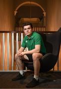 19 February 2018; Hugh O'Sullivan poses for a portrait following an Ireland Rugby under 20 press conference at Sandymount Hotel in Dublin. Photo by Sam Barnes/Sportsfile