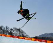 20 February 2018; Brendan Newby of Ireland in action during the Ski Halfpipe Qualifications on day eleven of the Winter Olympics at the Phoenix Snow Park in Pyeongchang-gun, South Korea. Photo by Ramsey Cardy/Sportsfile