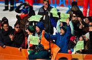 20 February 2018; Supporters of Brendan Newby of Ireland during the Ski Halfpipe Qualifications on day eleven of the Winter Olympics at the Phoenix Snow Park in Pyeongchang-gun, South Korea. Photo by Ramsey Cardy/Sportsfile