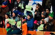 20 February 2018; Supporters of Brendan Newby of Ireland during the Ski Halfpipe Qualifications on day eleven of the Winter Olympics at the Phoenix Snow Park in Pyeongchang-gun, South Korea. Photo by Ramsey Cardy/Sportsfile