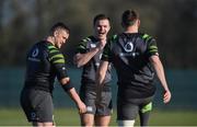 20 February 2018; Jacob Stockdale, centre, Andrew Porter, left, and Garry Ringrose during Ireland Rugby squad training at Carton House in Maynooth, Co Kildare. Photo by David Fitzgerald/Sportsfile