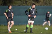 20 February 2018; CJ Stander, right, and Sean Cronin during Ireland Rugby squad training at Carton House in Maynooth, Co Kildare. Photo by David Fitzgerald/Sportsfile